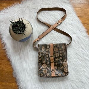 Patricia Nash Floral Crossbody Bag - Brown and Tan